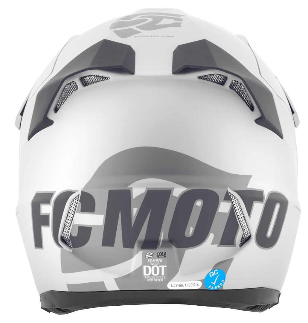FC-Moto Merkur Straight Motorcross helm wit/grijs M Figuur 5