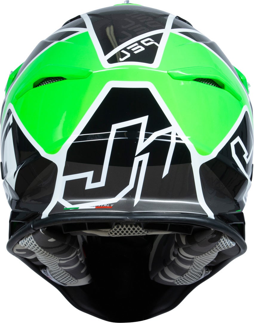 Just1 J39 Thruster Capacete de Motocross preto/branco/verde M (57/58) Figura 3
