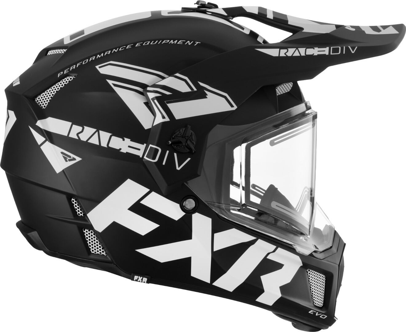 FXR Clutch X Evo Snowmobile Helmet black matt/white S (55/56) Figure 3