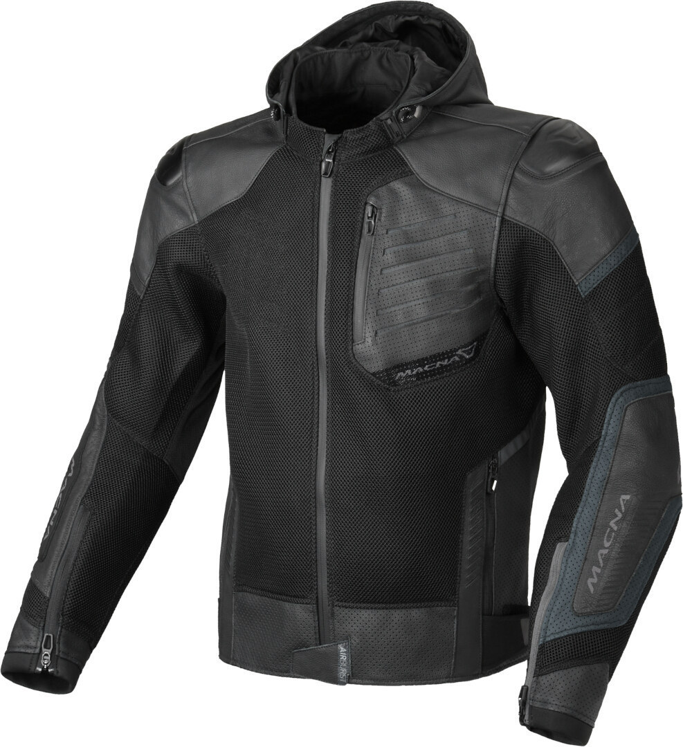 Macna Risant Giacca in pelle / tessuto da moto traforata nero 54 Figura 1