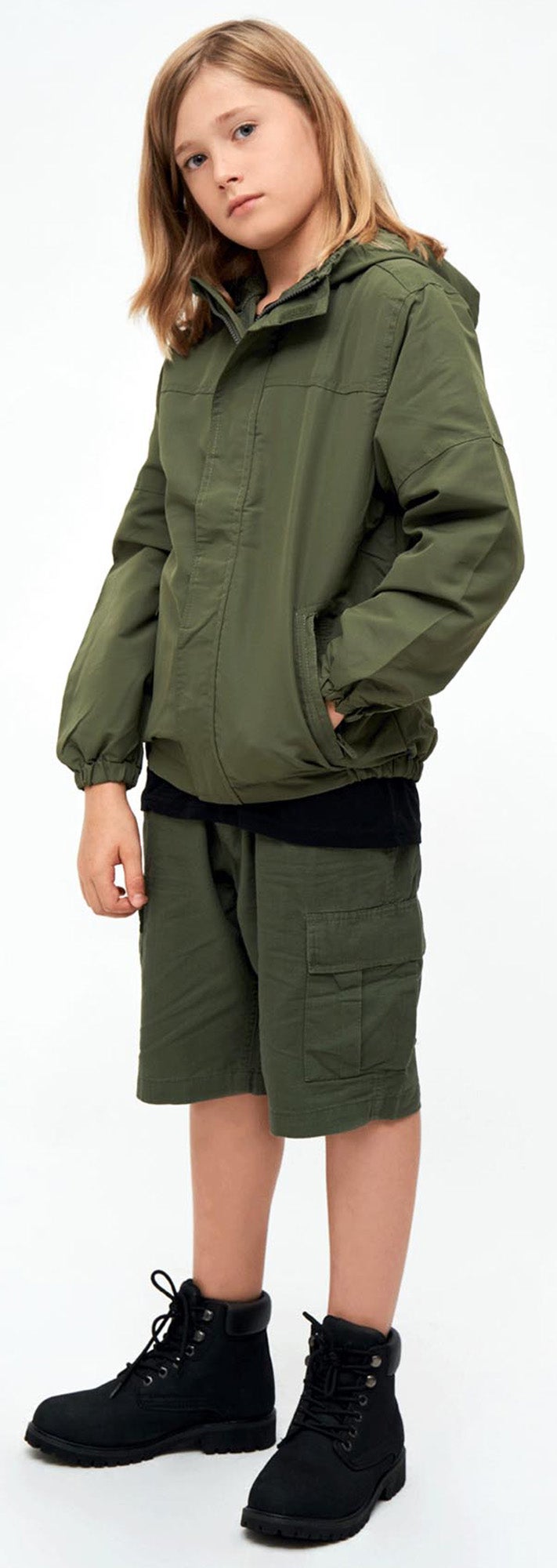 Brandit Summer Frontzip Windbreaker Kinderjas Olive 146-152 Figuur 5