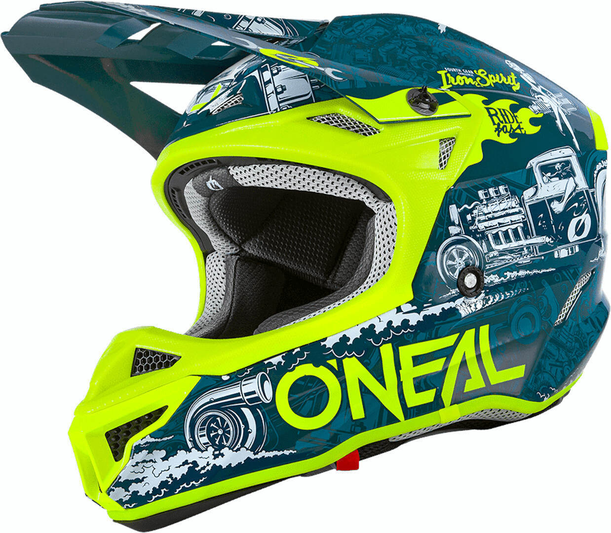 Oneal 5Series Polyacrylite HR Casco motocross blu/giallo S (55/56) Figura 1