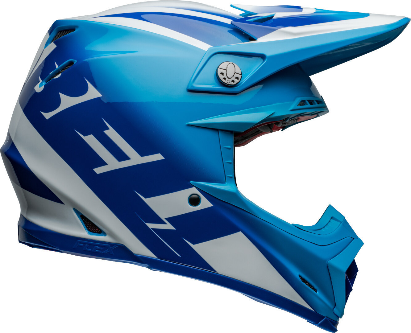 Bell Moto-9S Flex Rail Cască de motocross Albastru/Alb L (58/59) Figura 4