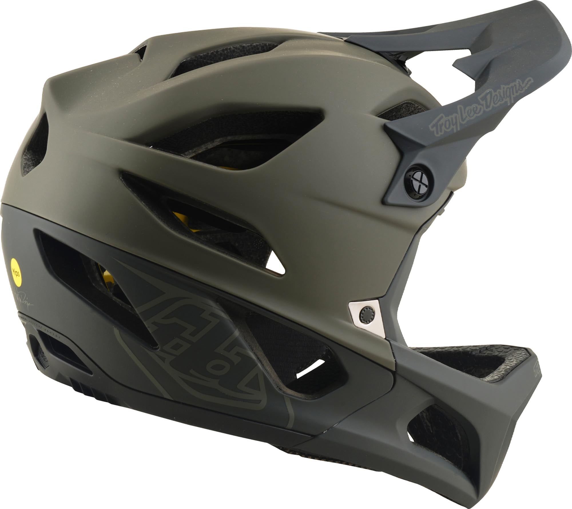 Troy Lee Designs Stage MIPS Drone Downhill Helm anthracite/green XS-S (54/56) Figure 4