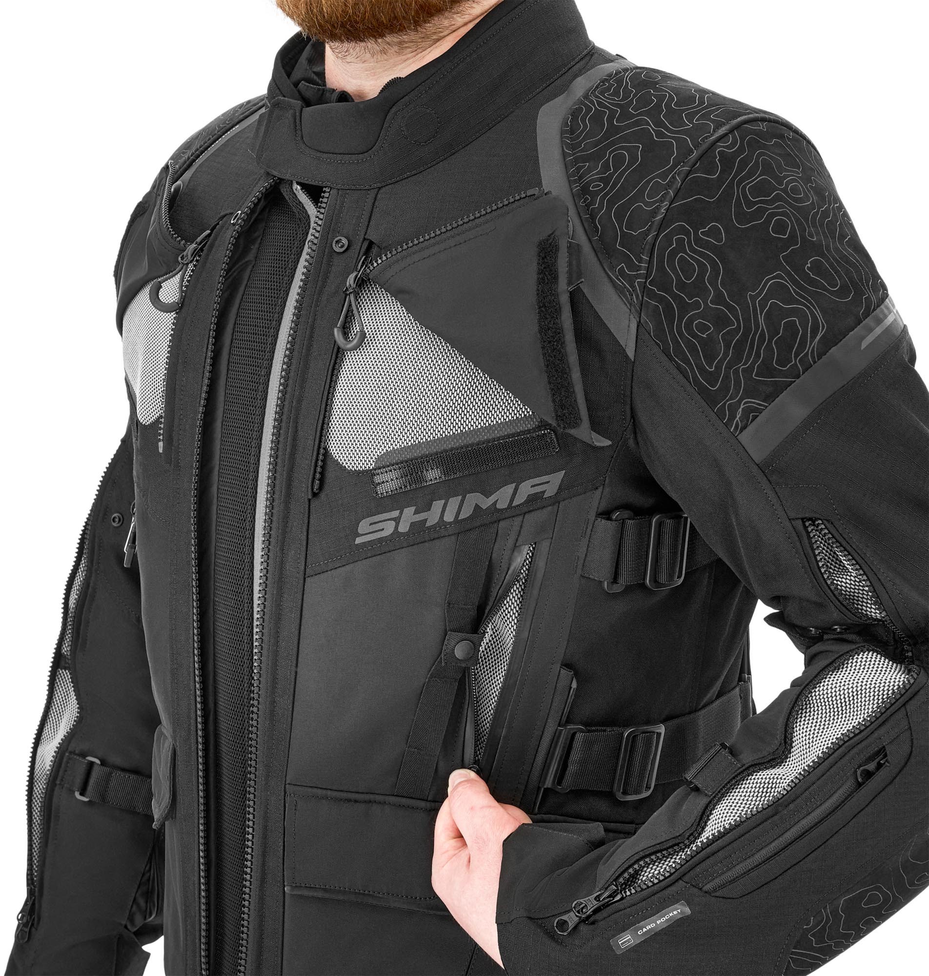 SHIMA Tracker Motorcycle Textile Jacket black 4XL Figure 7