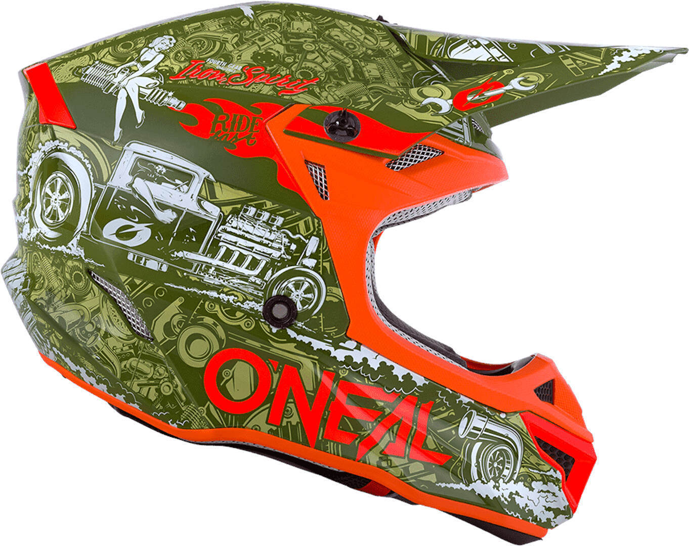 Oneal 5Series Polyacrylite HR Casque de motocross Vert L (59/60) Figure 3