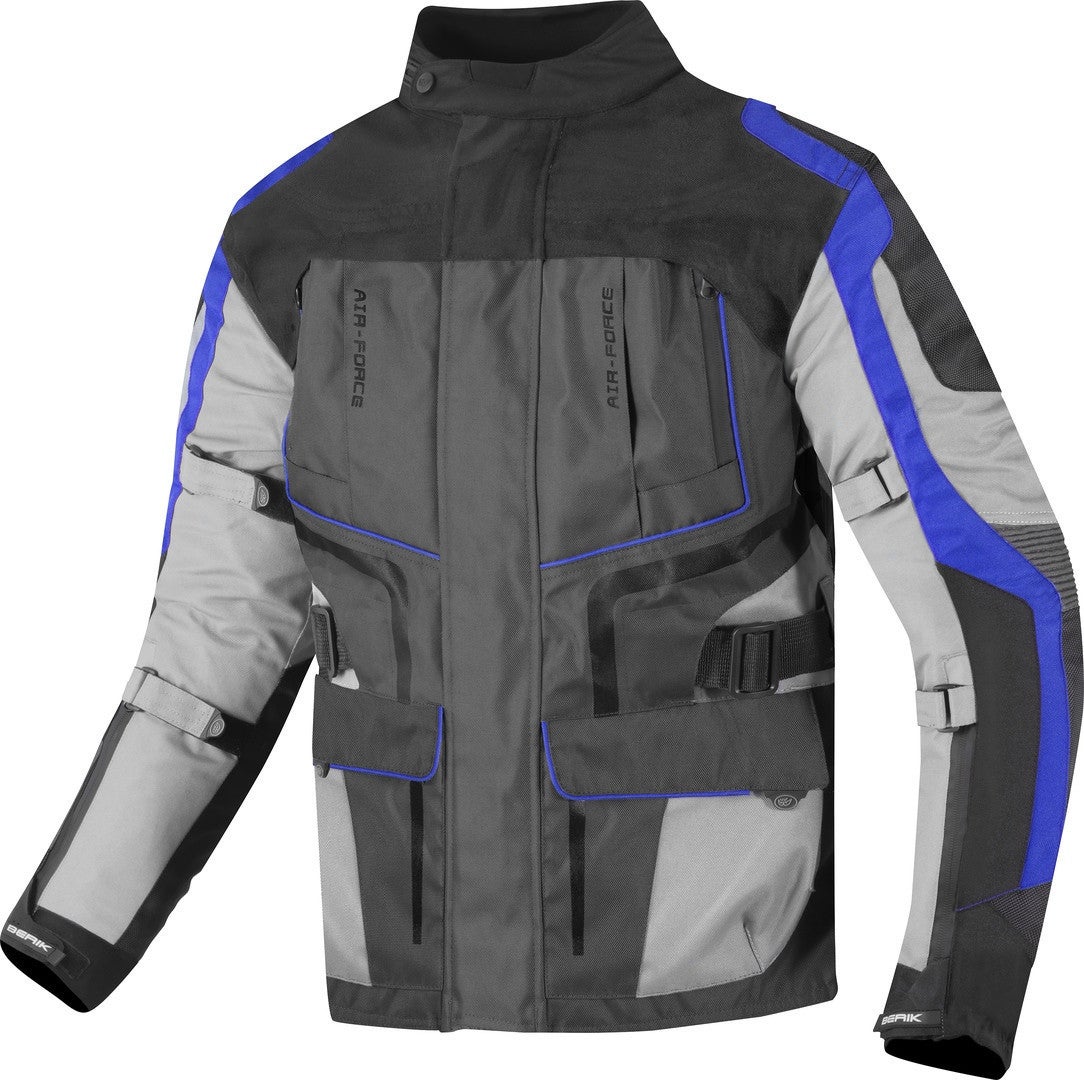 Berik Safari wasserdichte 3in1 Motorrad Textiljacke schwarz/blau 58 Abbildung 1