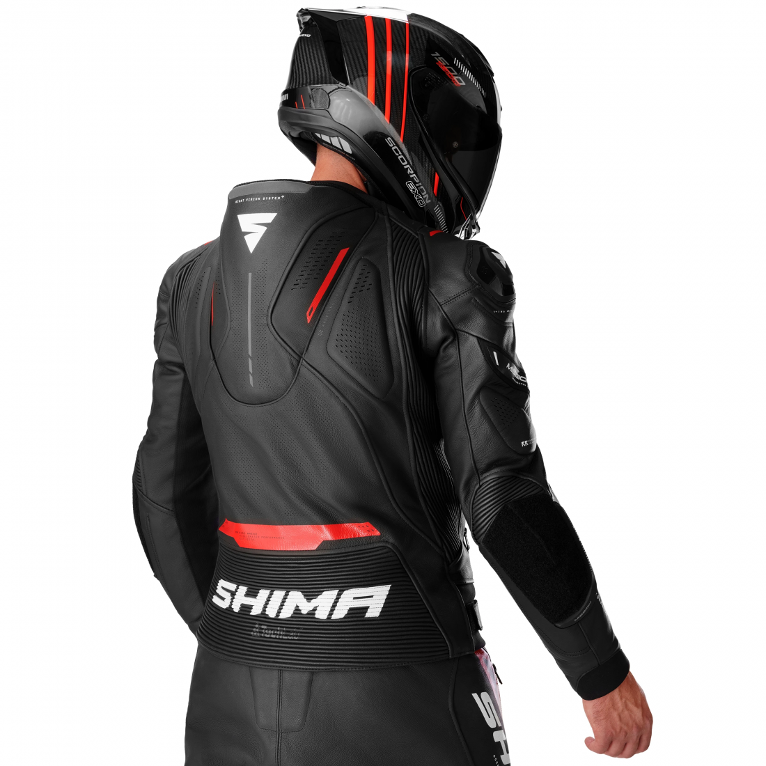 SHIMA Mission ST Veste en cuir moto noir/rouge 60 Figure 4