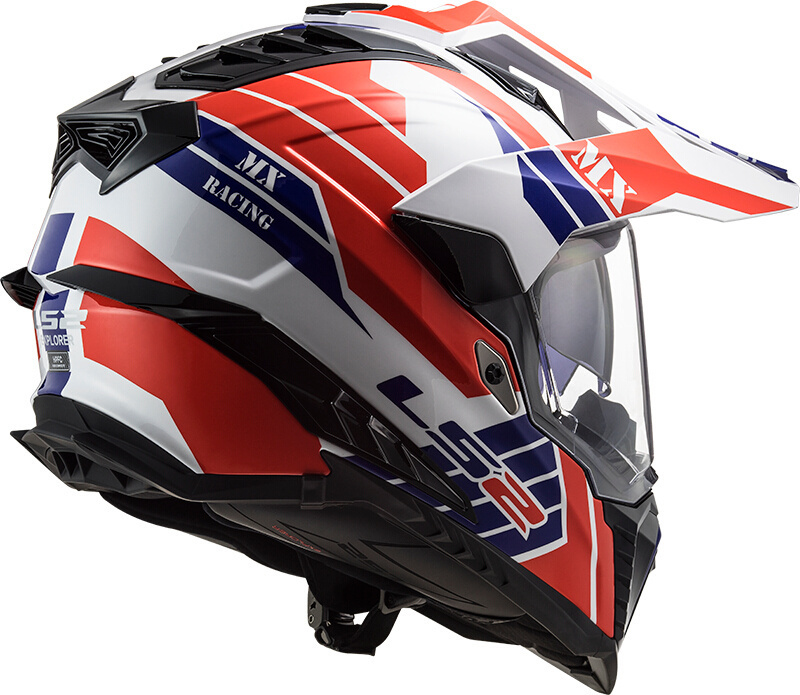 LS2 MX701 Explorer HPFC Atlantis Casco Motocross bianco/rosso/blu S (55/56) Figura 6