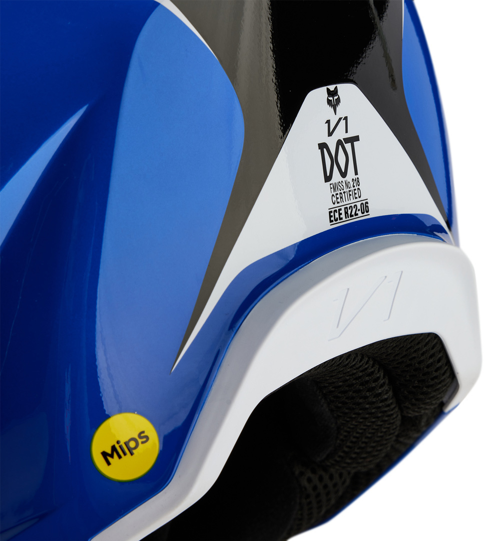 FOX V1 Nitro MIPS Motokrosová přilba černý/bílý/modrý L (59/60) Obrázek 2