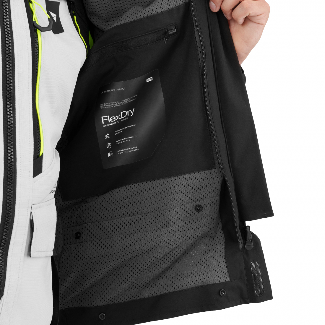SHIMA Dune 2.0 Motorcycle Textile Jacket black/white/yellow XL Figure 33