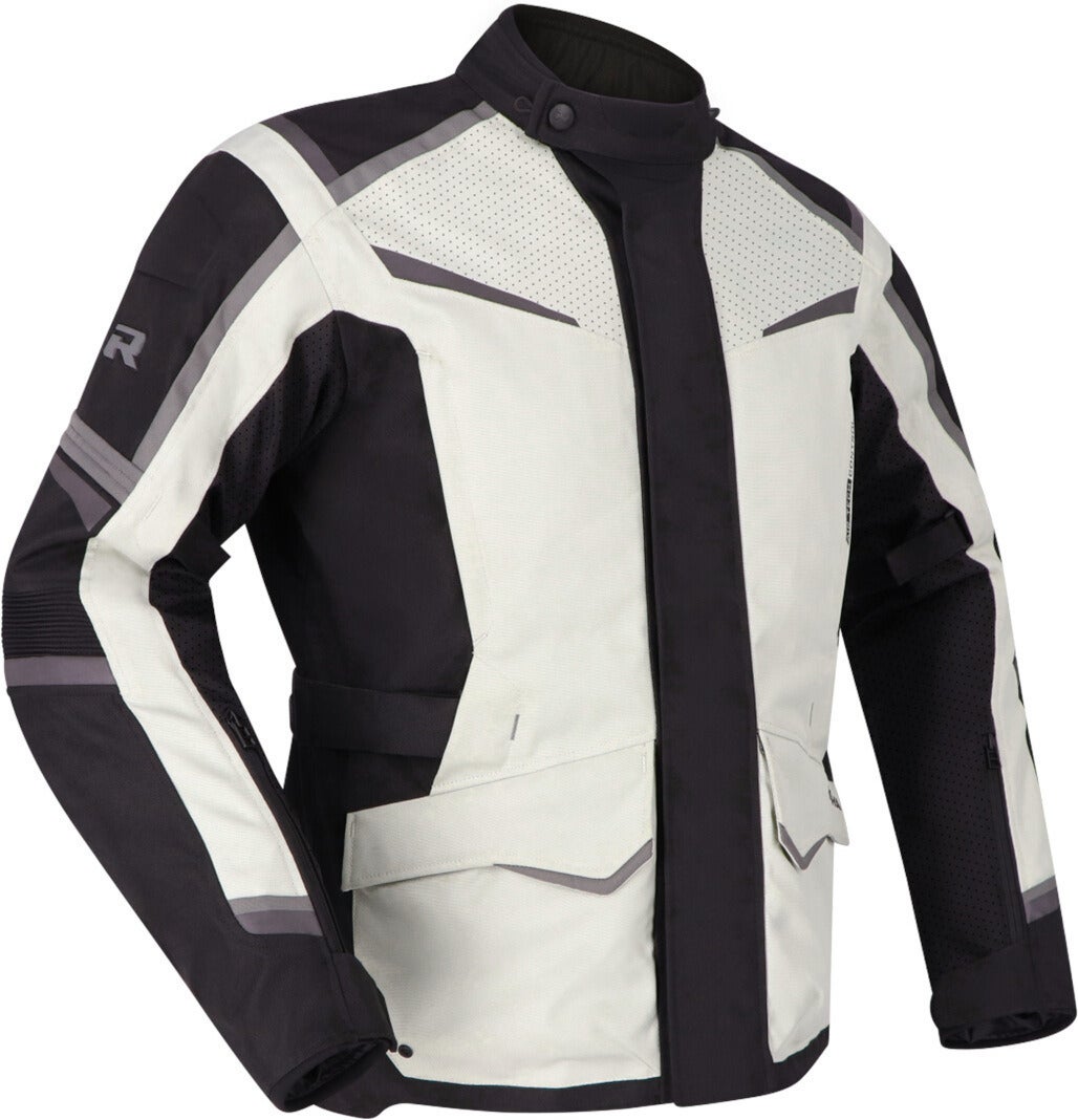 Richa Tundra waterproof Motorcycle Textile Jacket light grey/black XXL Figure 1