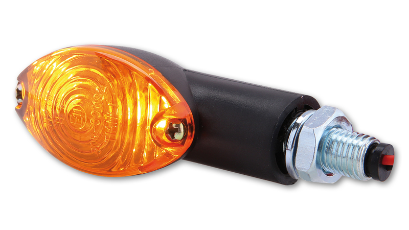 HIGHSIDER Smart Cateye Bulb Mini Indikator Kropp Svart / Lins Orange (Par), Fram & Bak Figur 2