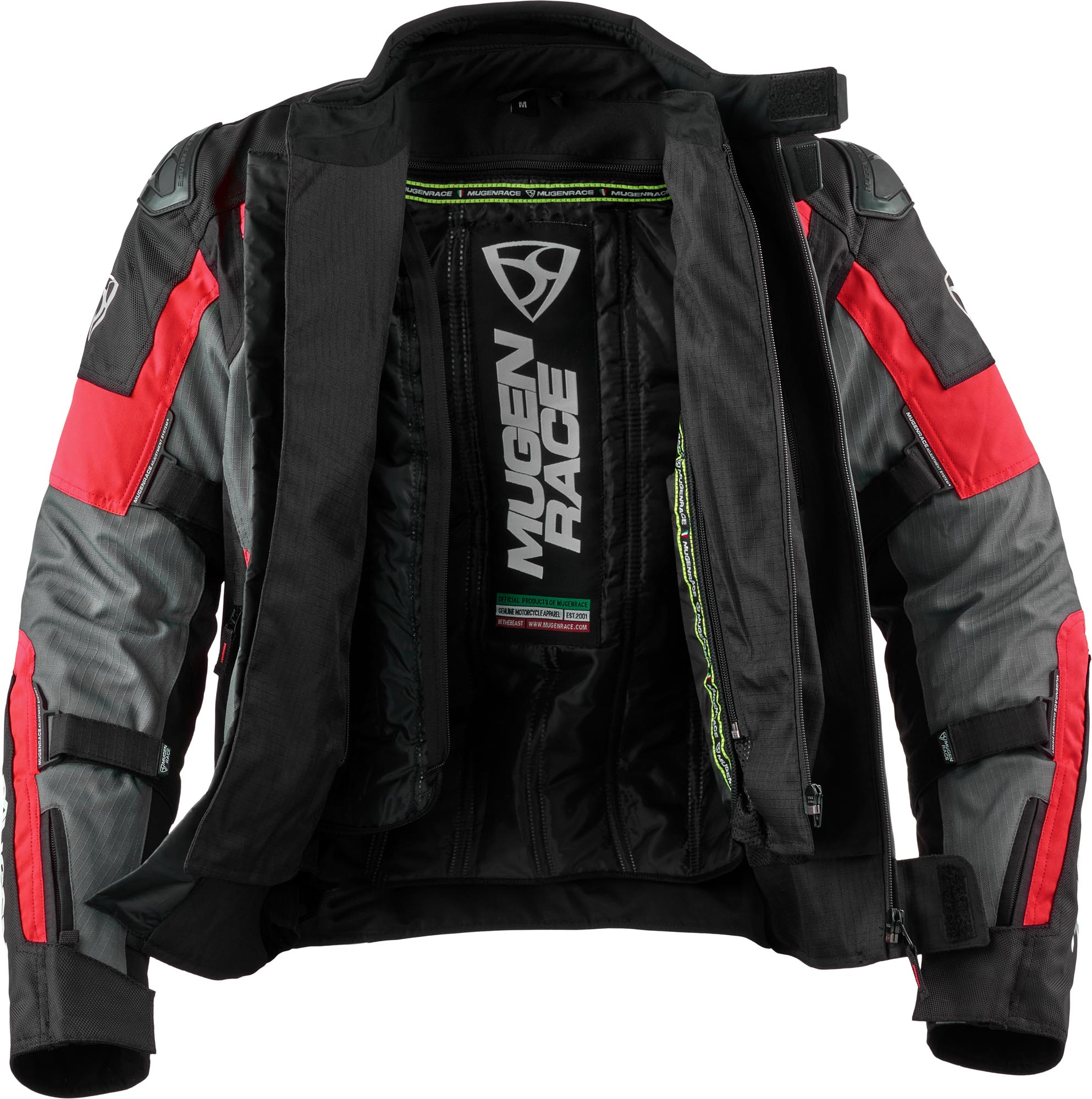 Side view of MUGENRACE Romano waterproof Motorcycle Textile Jacket