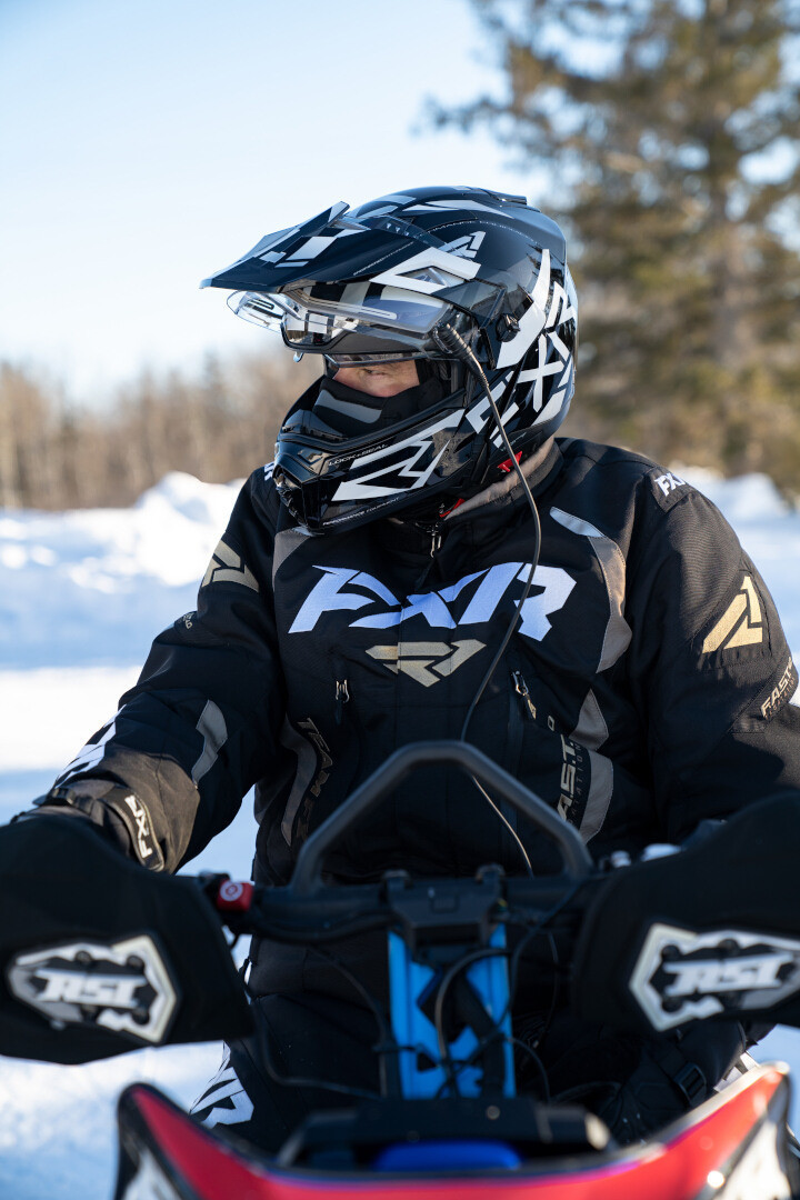 FXR Team FX 2-in-1 2023 Snowmobile Jacket black/brown M Figure 4