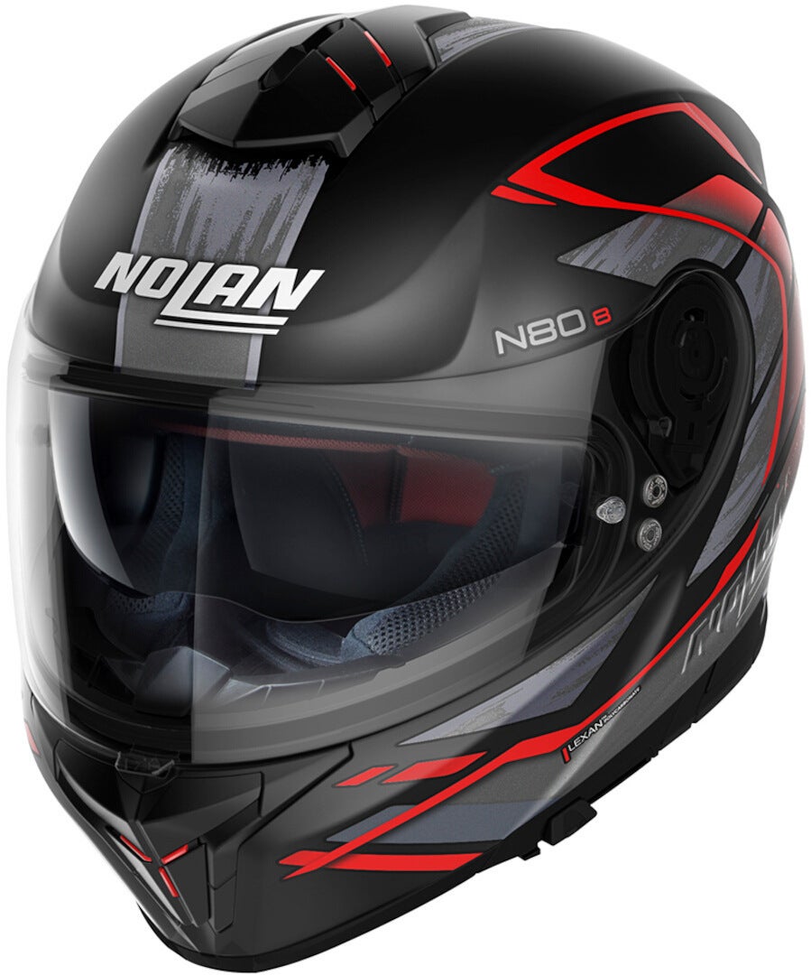 Nolan N80-8 Thunderbolt N-Com Casco nero opaco/rosso M (58/59) Figura 1