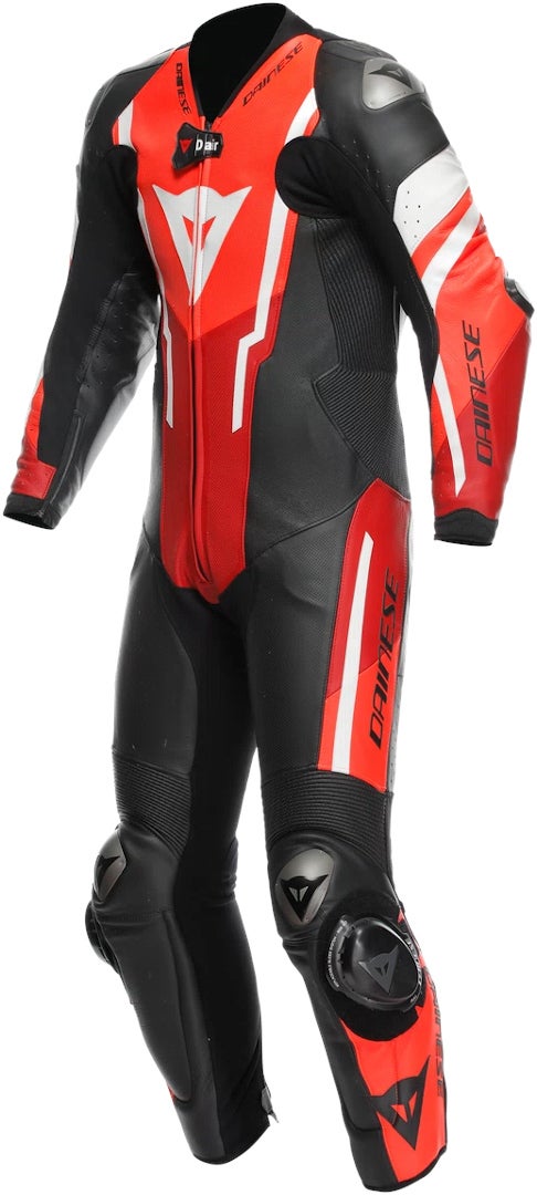 Dainese Misano 3 D-Air Airbag perforeret 1-delt motorcykel læderdragt sort/rød 48 Figur 1