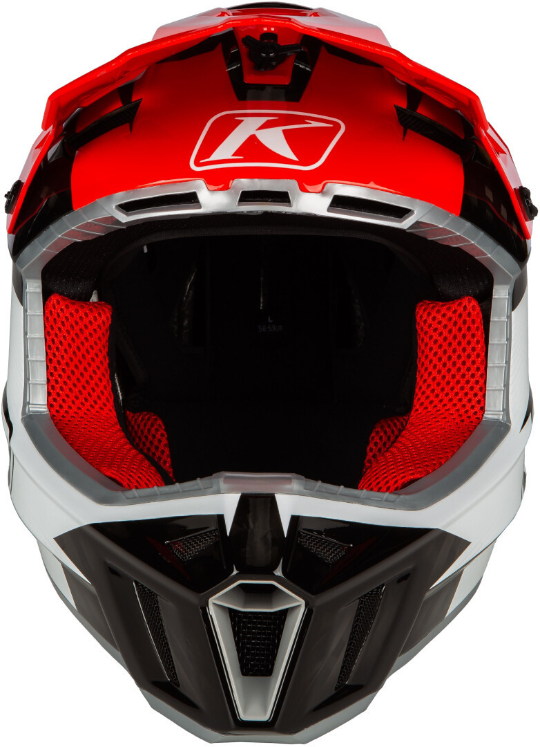 Klim F3 Carbon Pro Cască de motocross Roșu/Negru/Alb S (54/55) Figura 5