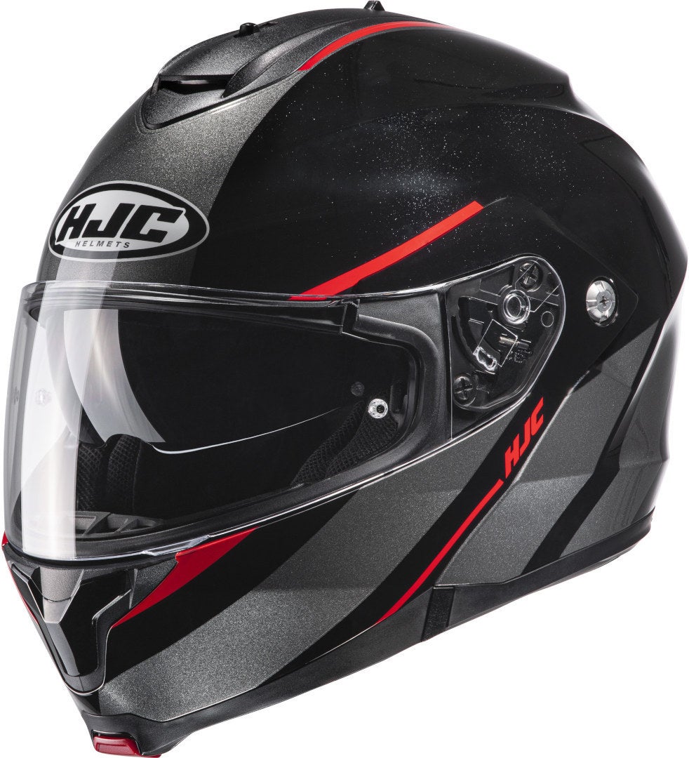 HJC C91 Tero Klapphelm schwarz/grau/rot L (58/59) Abbildung 1