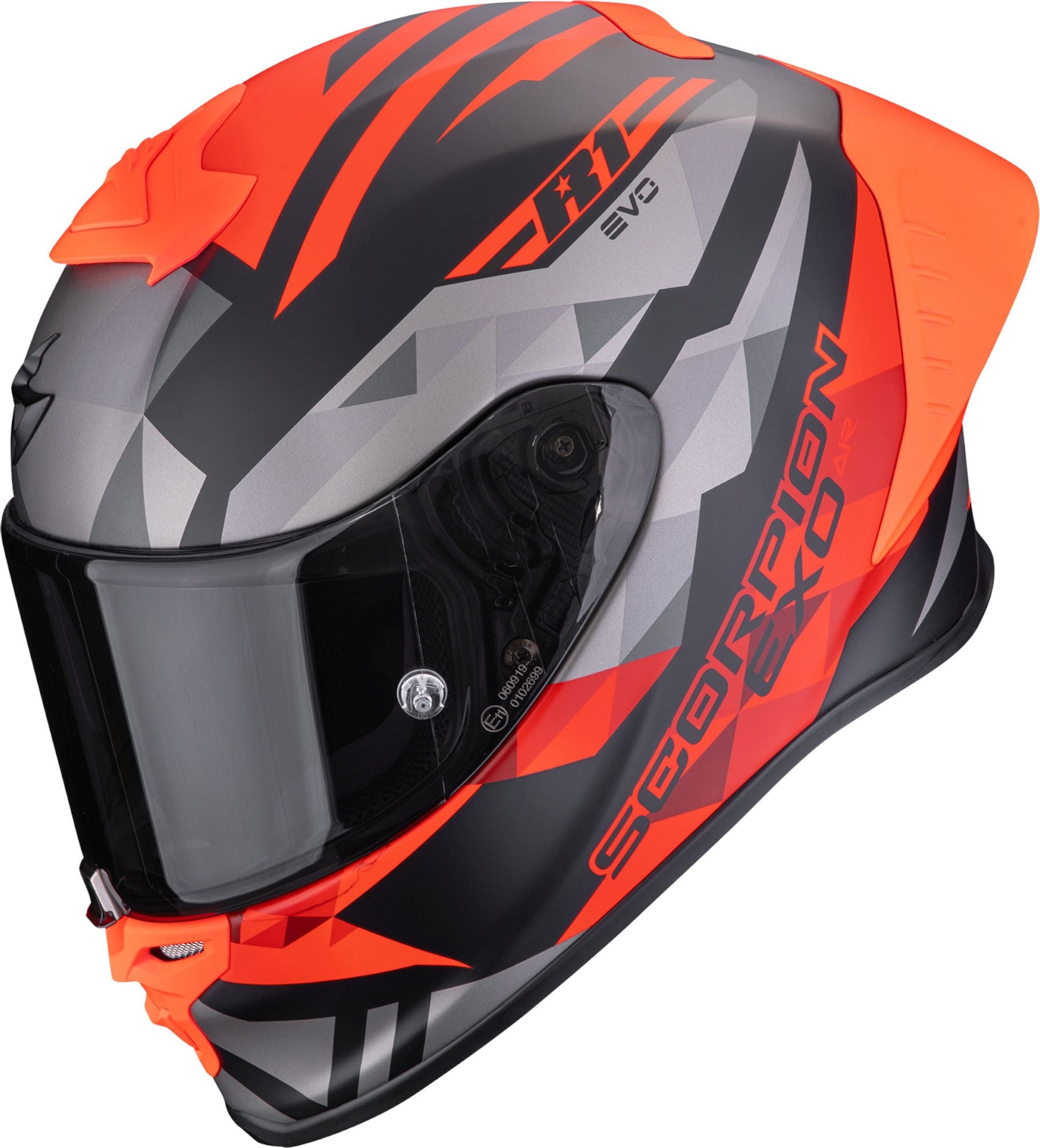 Scorpion EXO-R1 Evo II Air Valere Helm schwarz/grau/rot L (59/60) Abbildung 1
