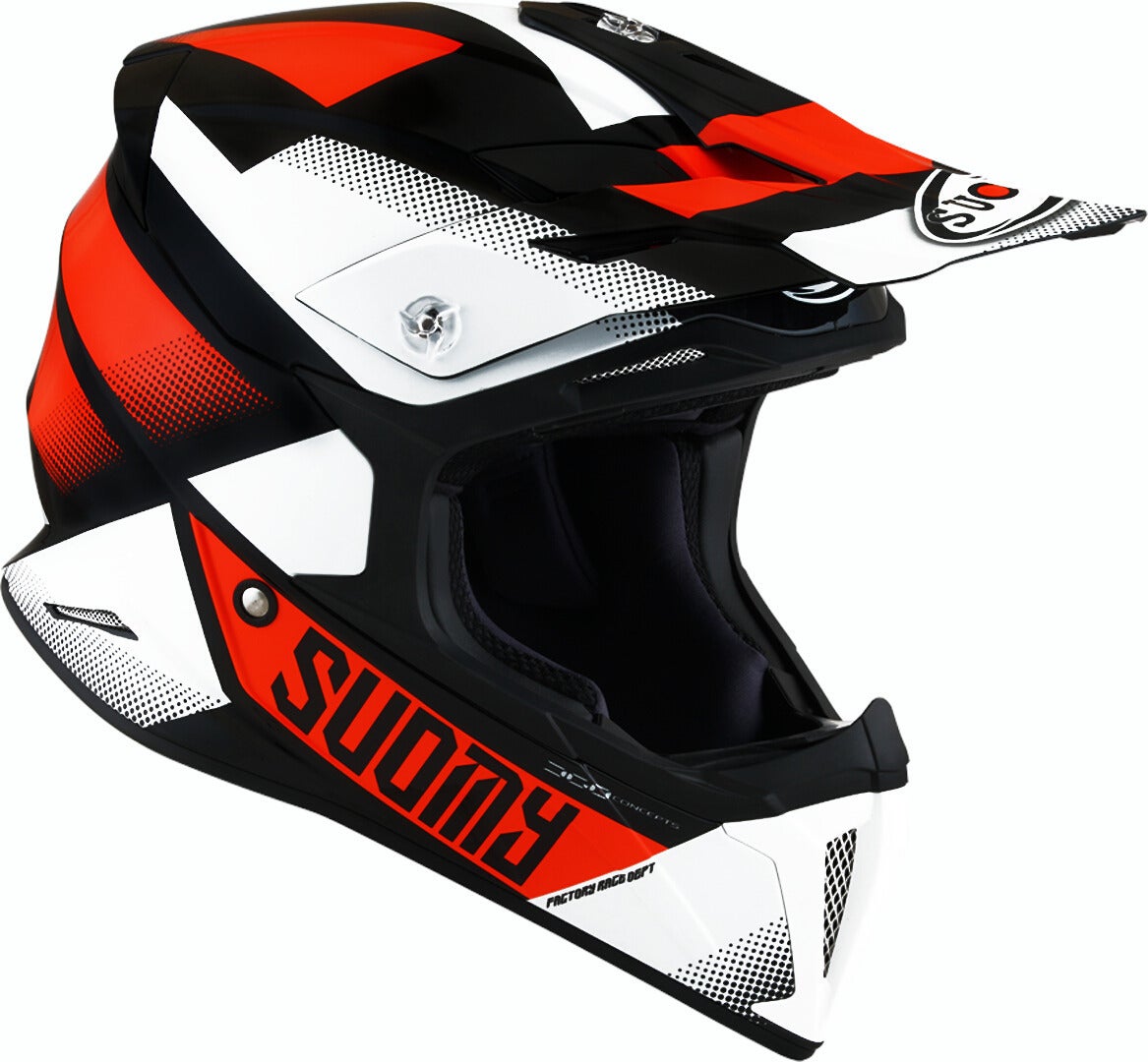 Suomy X-Wing Grip Capacete de motocross preto/branco/laranja S Figura 6