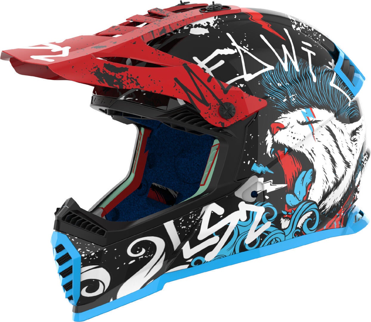 LS2 MX437 Fast Evo II Mini Starmaw Capacete Motocross para Crianças Artigo principal Figura 1