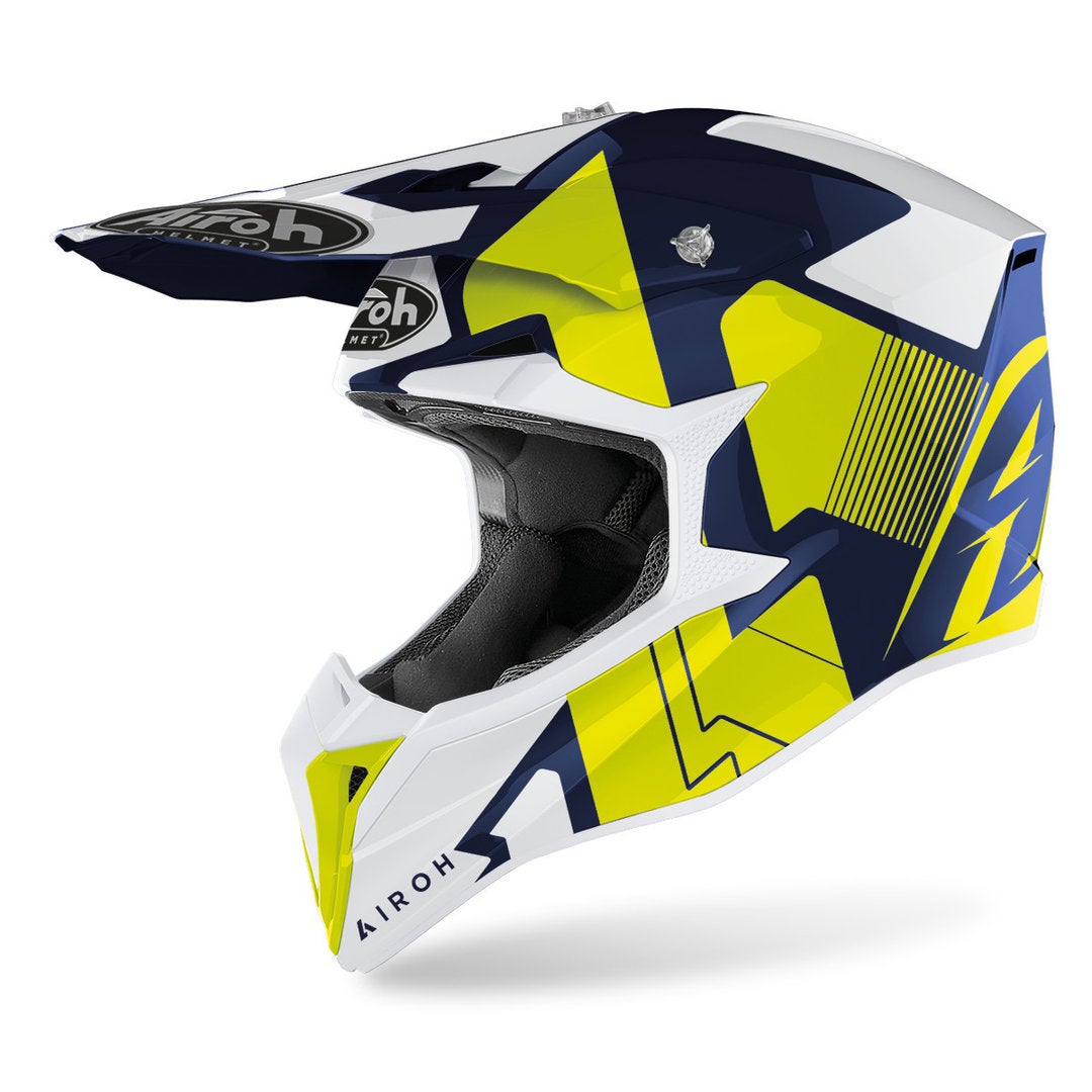 Airoh Wraap Raze Casco de motocross Azul/Amarillo L (59/60) Figura 1