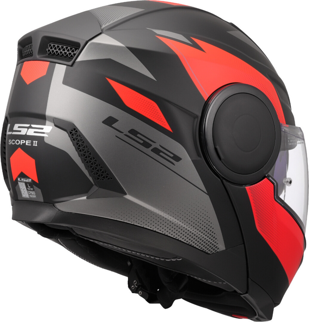 LS2 FF902 Scope II Duria Casco nero opaco/rosso M (57/58) Figura 5