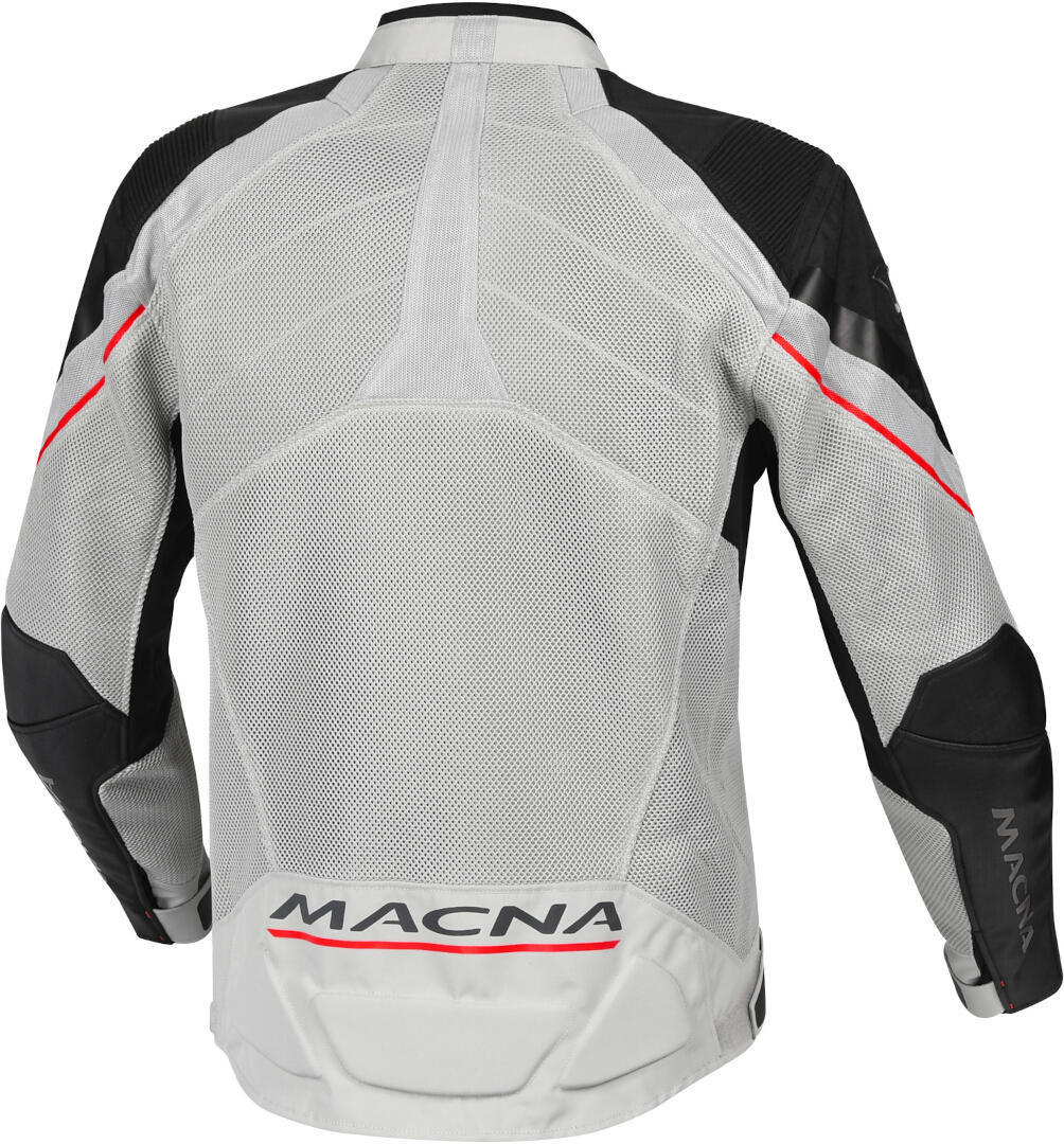 Macna Foxter Veste textile de moto Gris clair/noir/rouge S Figure 2
