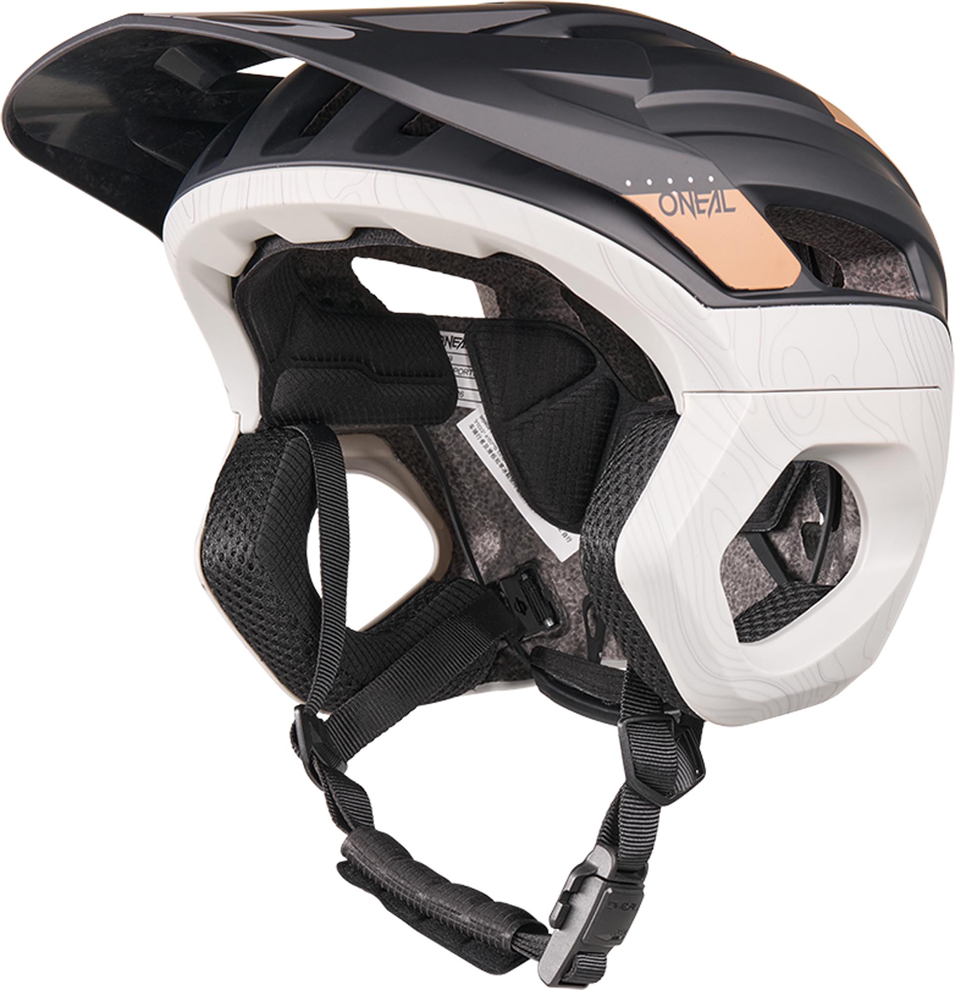 Oneal Trapper EVO Topo 自行车头盔 黑色/棕色/灰色 S/M 图1