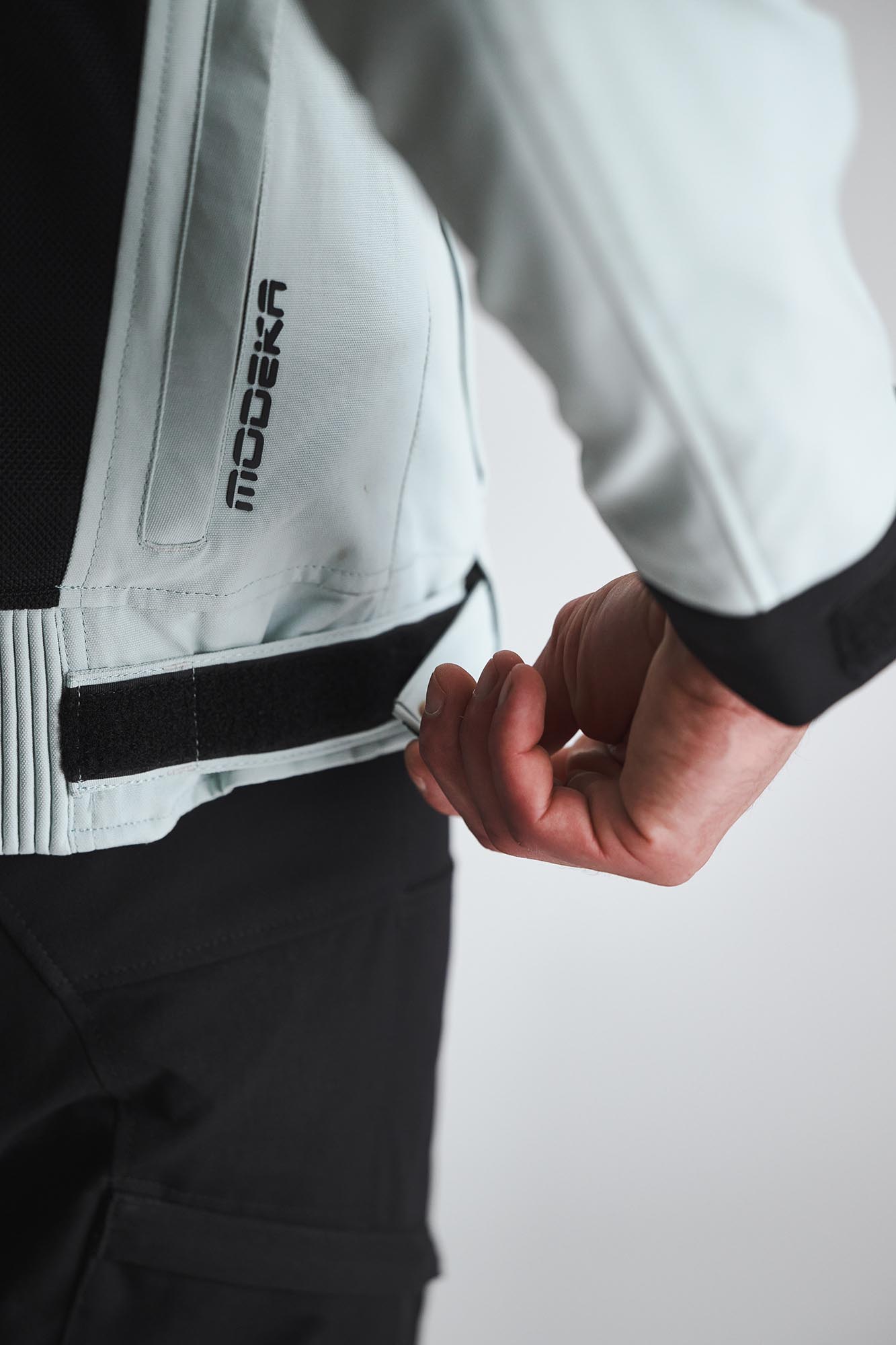 Side view of Modeka Khao Air II waterproof Motorcycle Textile Jacket