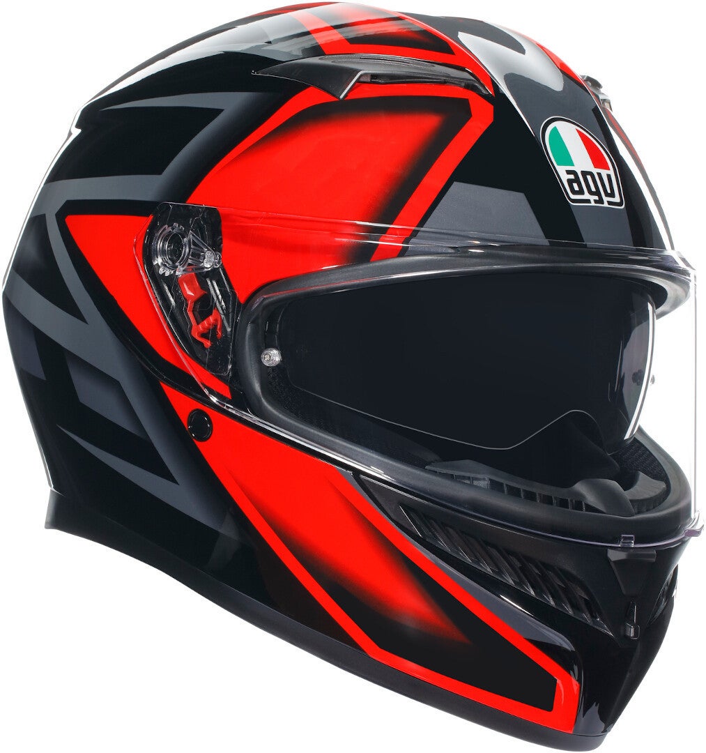 AGV K3 Compound Hjelm sort/rød M (57/58) Figur 1