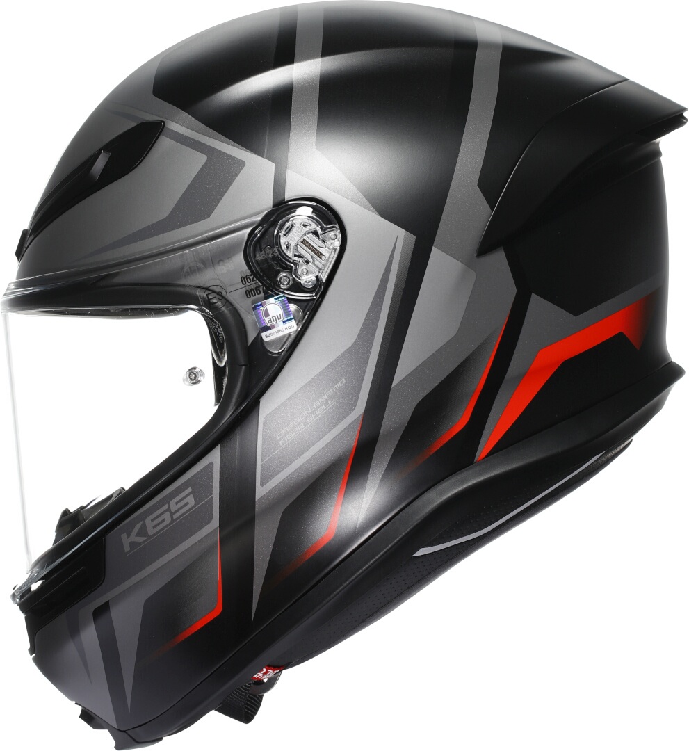AGV K6 S Karve 2.0 Hjelm sort mat/grå/rød M (57/58) Figur 4