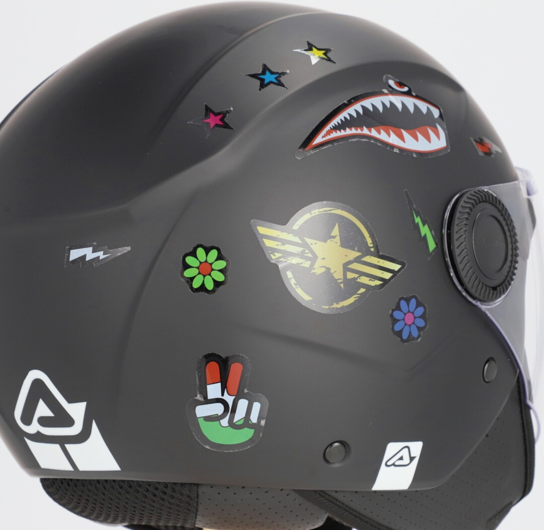 Acerbis Jet Brezza Kid Kids Cască cu reacție Black matt Y/L (51/52) Figura 2