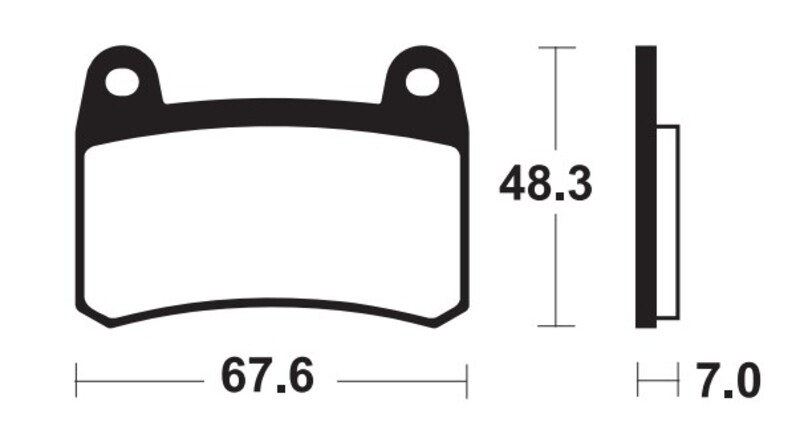 TECNIUM Prestanda sintrade metallbromsbelägg - MF433 Figur 2