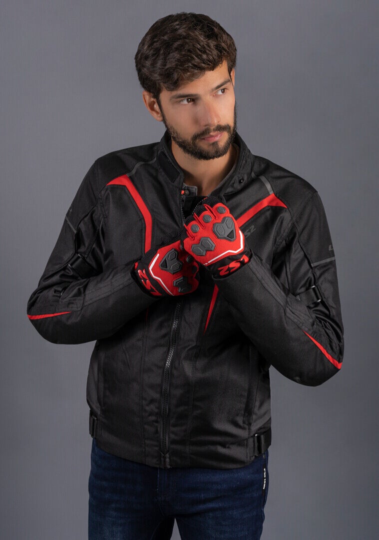 LS2 Sepang Veste textile de moto imperméable Noir/Gris/Rouge 3XL Figure 10