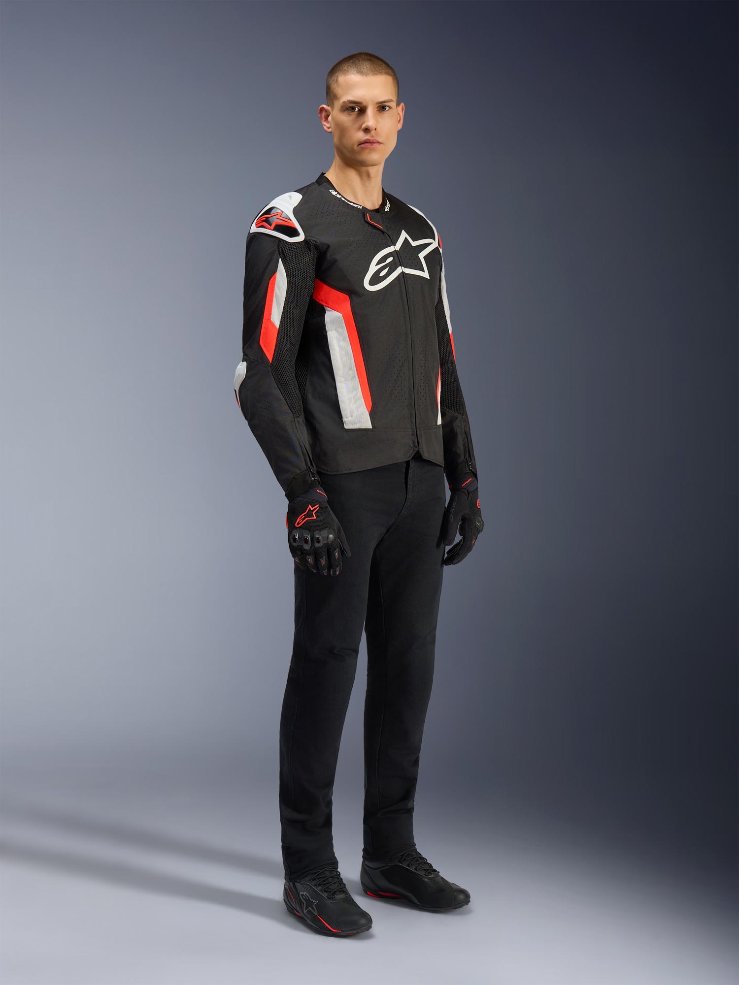 Alpinestars T-GP Air perforated Motorcycle Textile Jacket black/red/white M Figure 6
