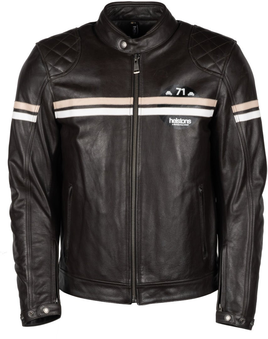 Helstons Chevy Buffalo Motorrad Lederjacke dunkelbraun XXL Abbildung 1