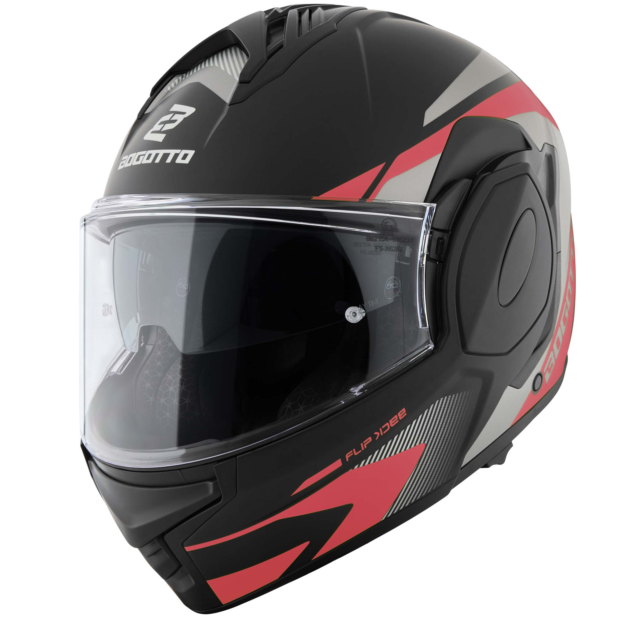 Bogotto FS-X600 Atyr Cască Negru mat/gri/roșu L Figura 2