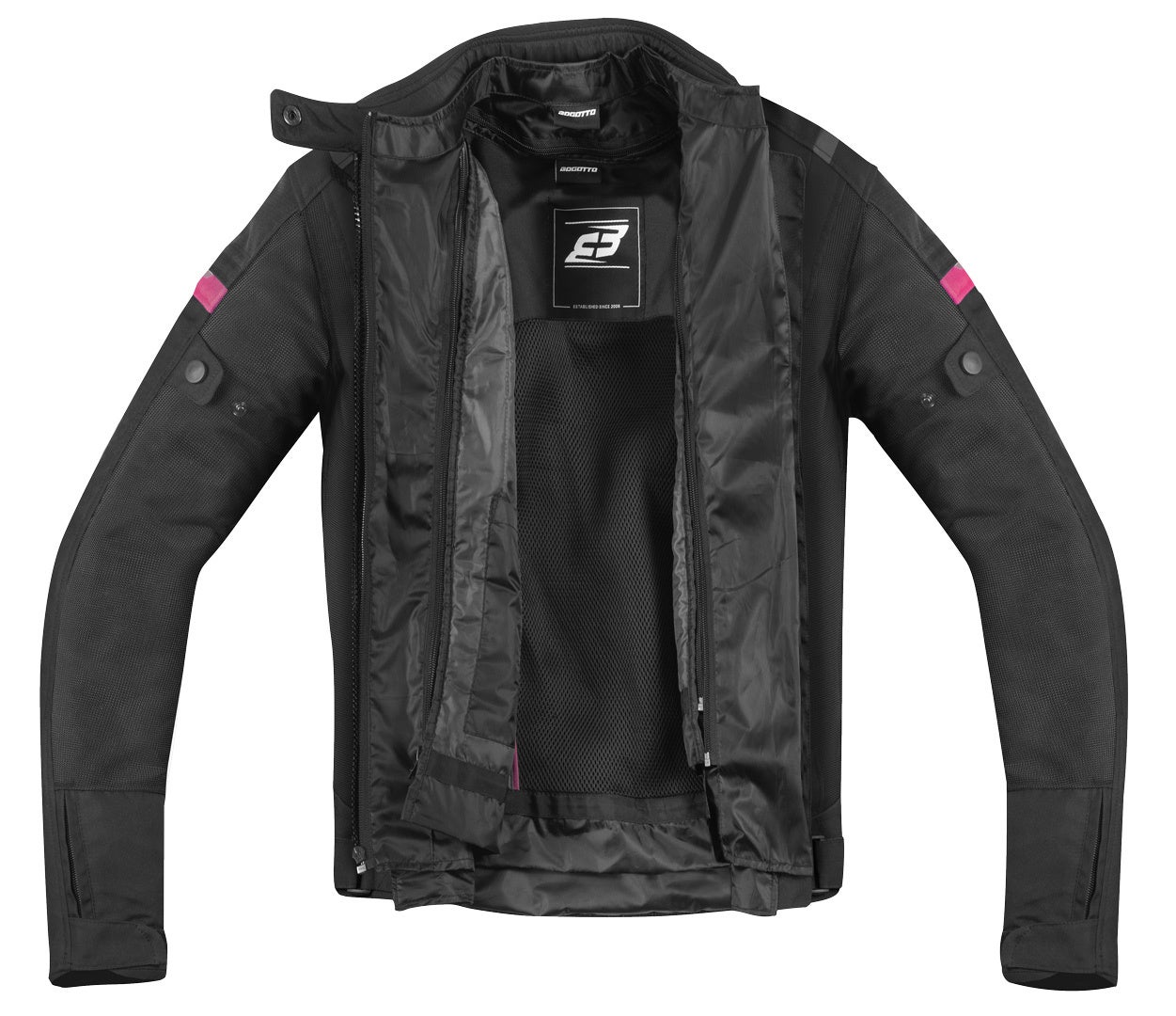 Bogotto Vysio imperméable 3in1 dames moto textile veste noir/rose M Figure 6