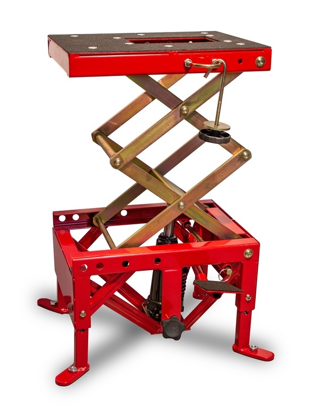 VECTOR Suporte hidráulico MX Lift Stand Vermelho (rodas não incluídas) Figura 1