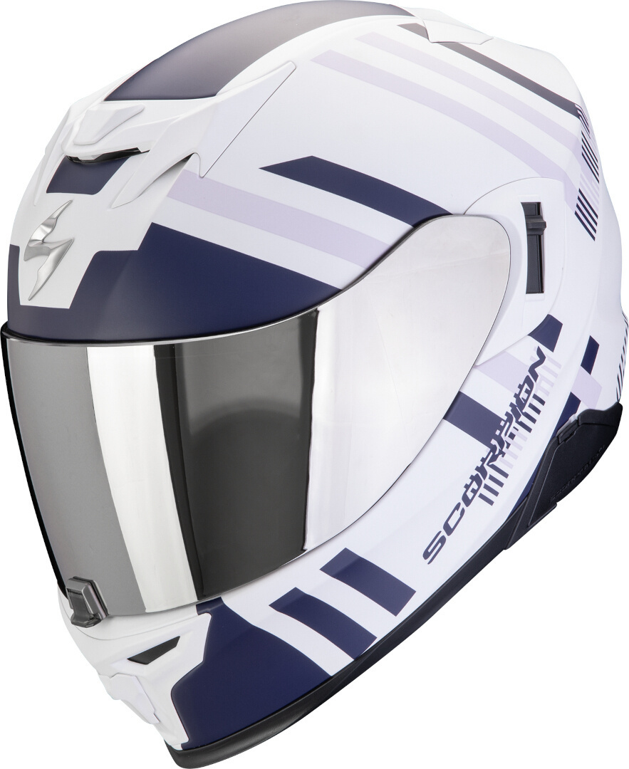 Scorpion Exo-520 Evo Air Banshee Hjälm vit/blå Man (57/58) Figur 1