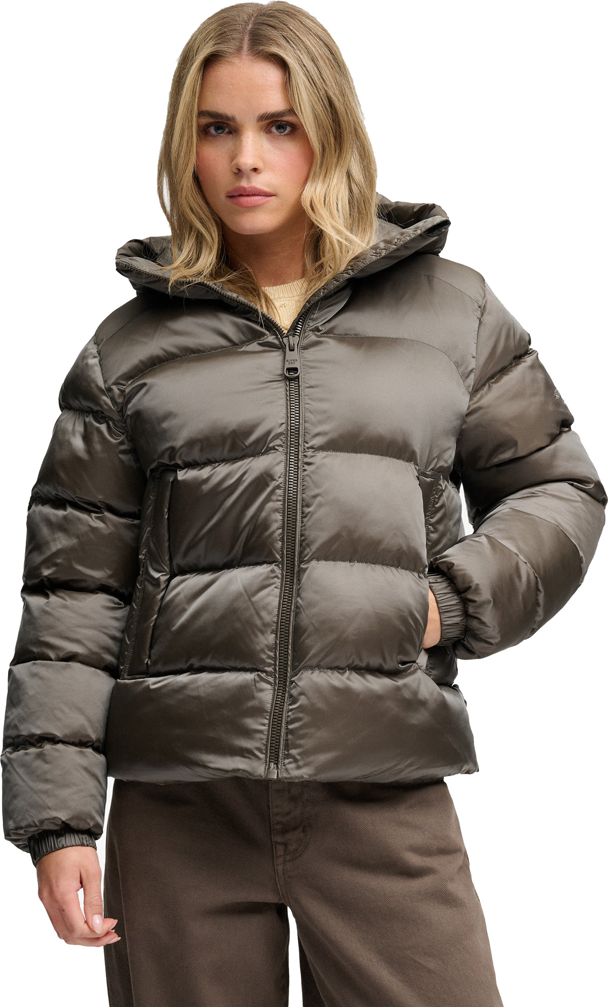 Superdry & Co Shiny Ladies Quilted Jacket 14 Figure 4