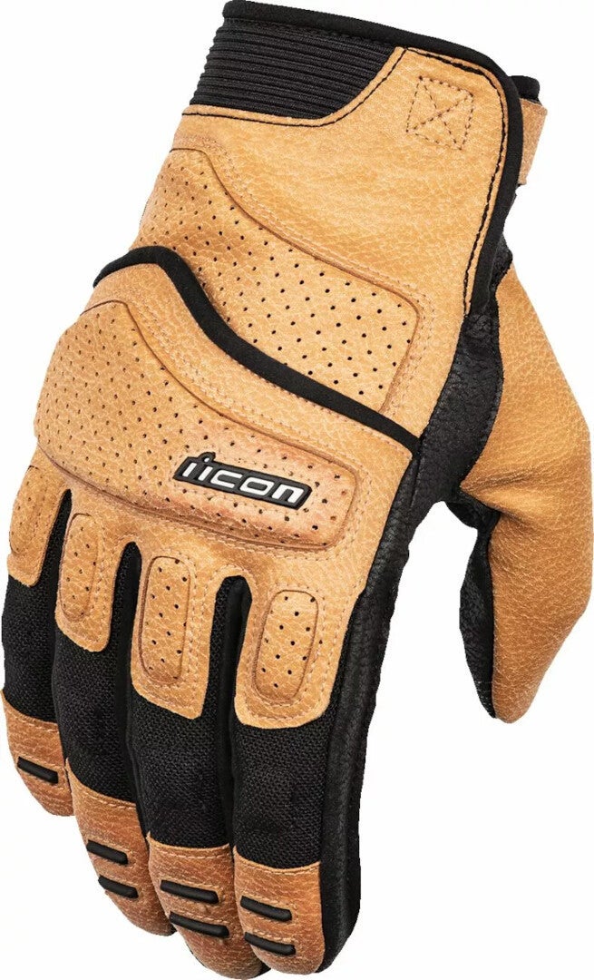 Icon Superduty3 Guanti da moto marrone/nero L Figura 1