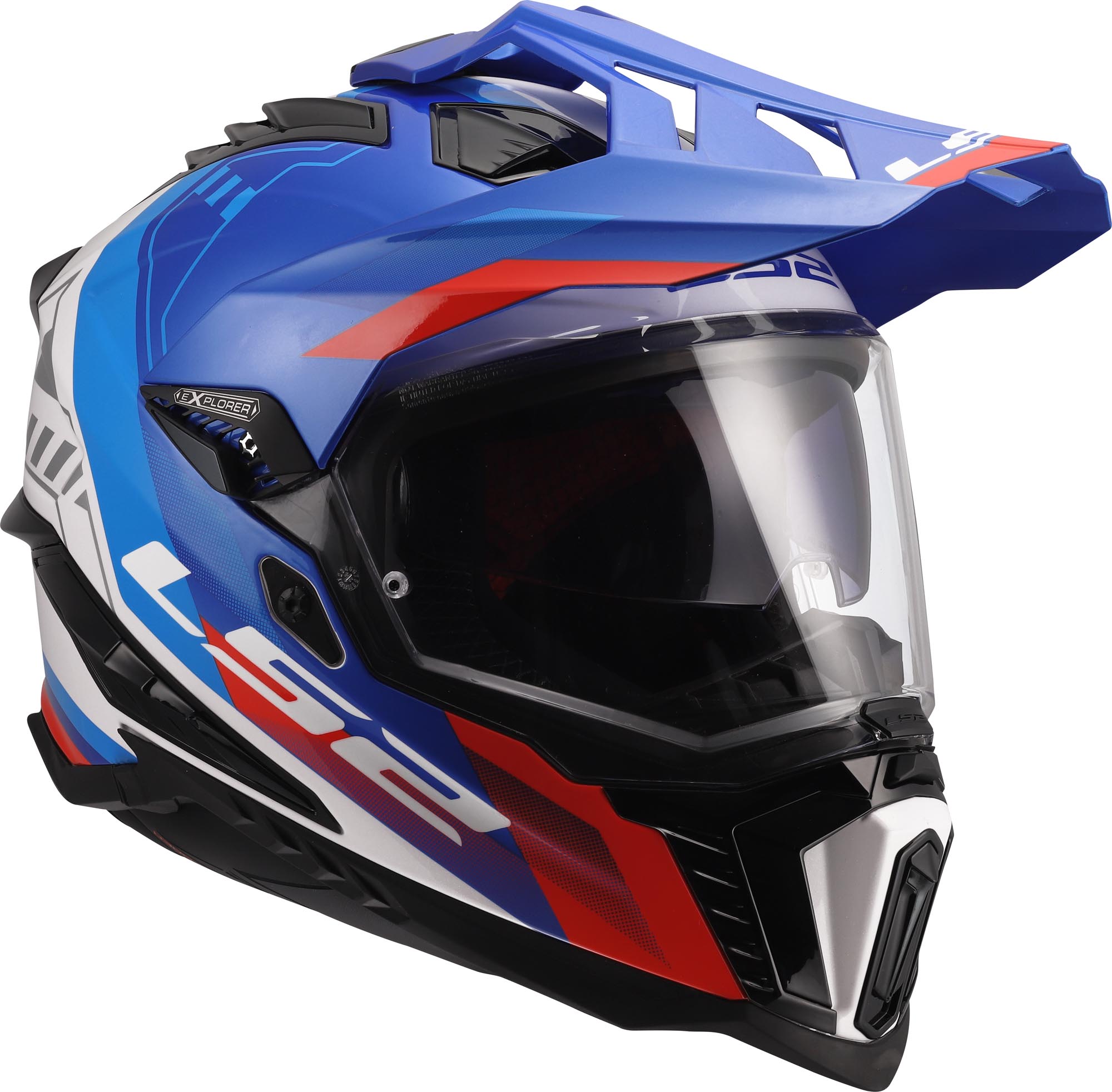 LS2 MX701 Explorer Hexa 耐力头盔 白/蓝/红 男（57/58岁） 图9