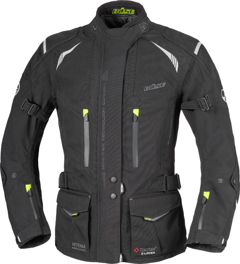 Büse Grado Damen Motorrad Textiljacke schwarz/neon 42 Abbildung 1