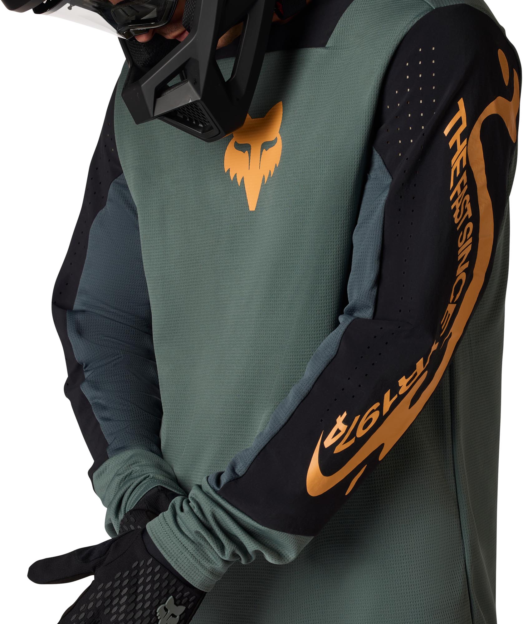 FOX Defend LS Creation Camisa de Bicicleta verde L Figura 3