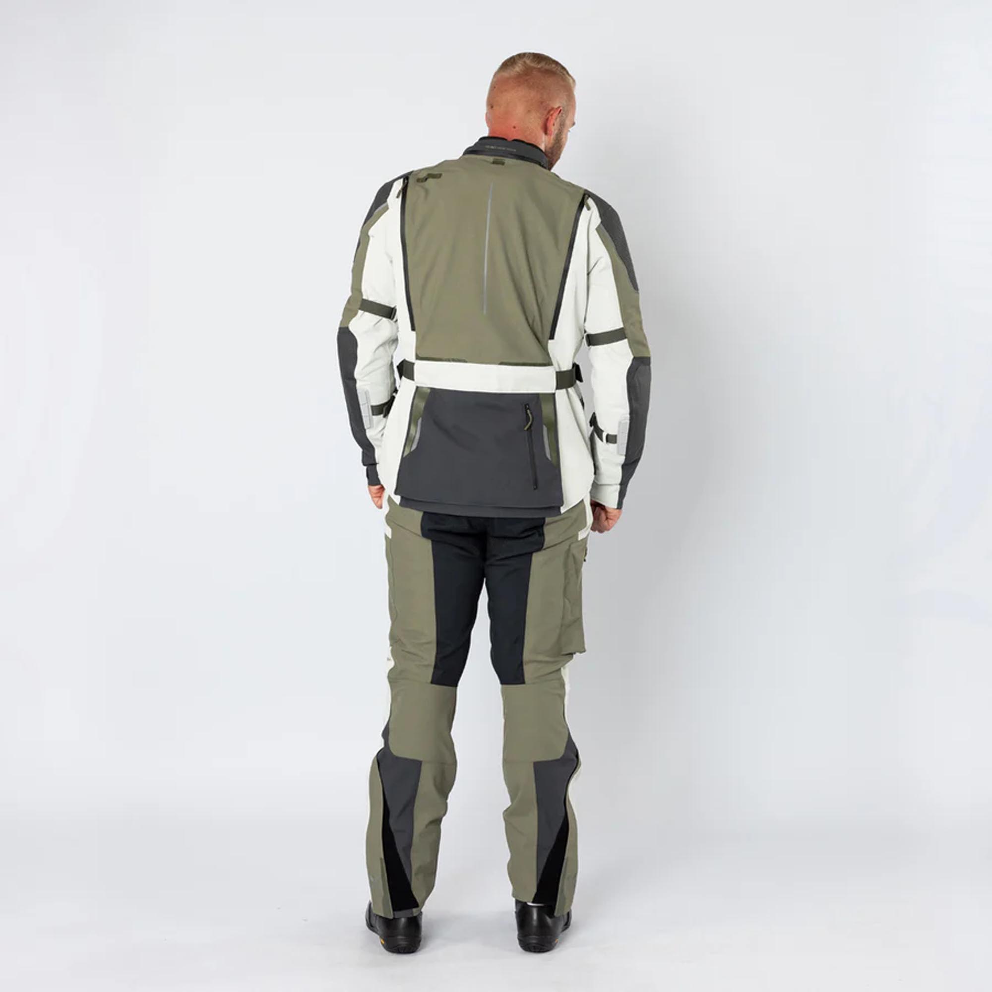 IXS Venture-GTX 1.0 vattentät motorcykel textil byxor ljusgrå/grön XS Figur 5