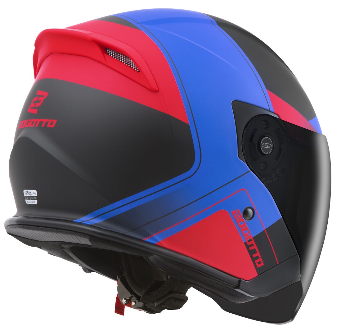 Bogotto H586 City-B Jet Helmet black matt/red/blue S Figure 6