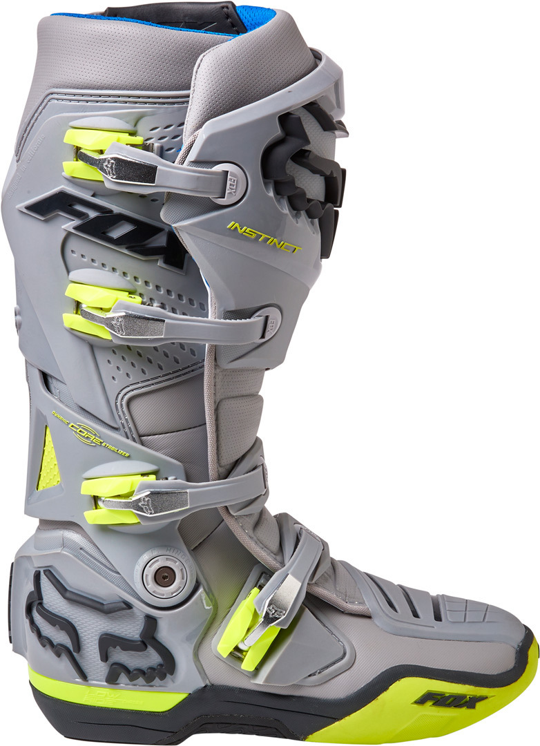 FOX Instinct Motorcross Laarzen grijs/geel 9 Figuur 4